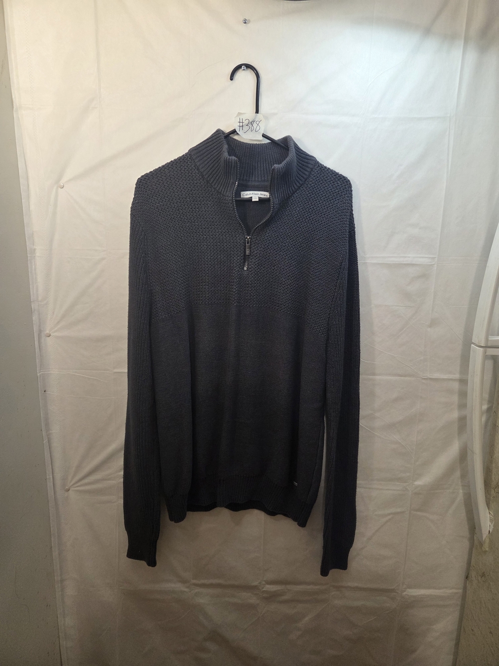Calvin Klein Jeans Charcoal Half-Zip Knit Sweater